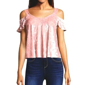 Self Esteem Macy's Pink Velour Top